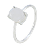 Min-seo Sophisticated White Solitaire Ring
